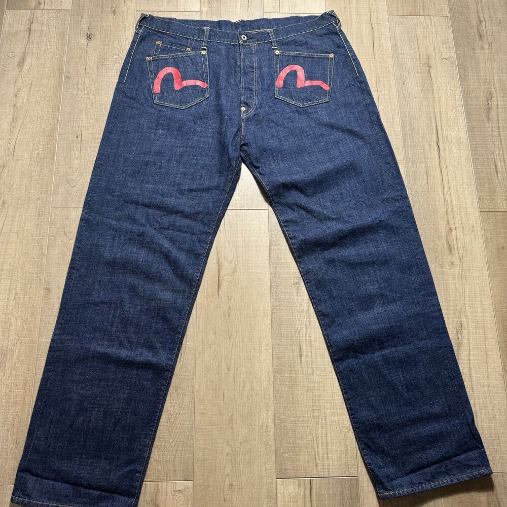 RARE Evisu Men’s 44 Selvedge Denim Logo Made in Japan Skater Baggy HipHop No. 2